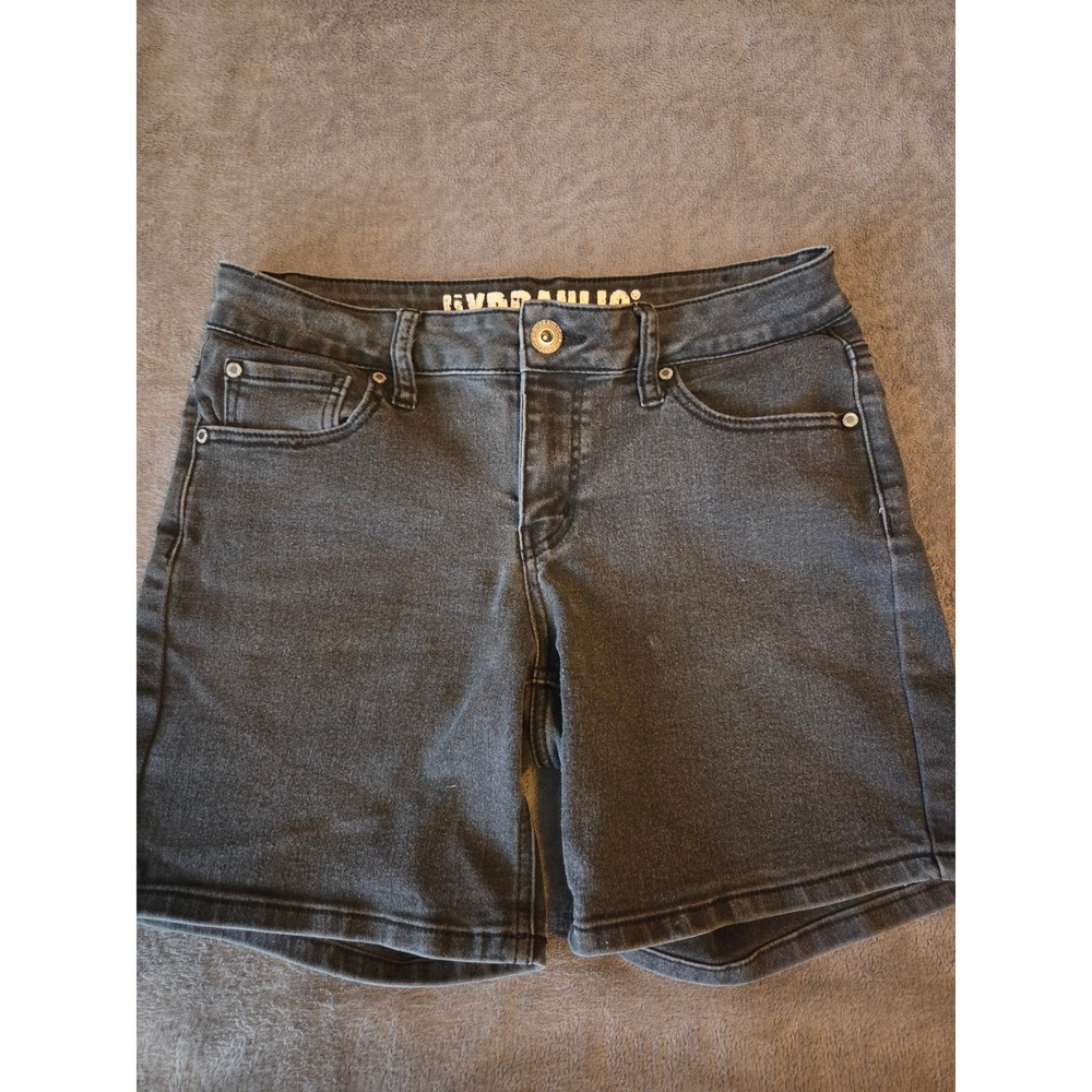Hydraulic Mid Rise Curvy Denim Shorts Black Size 11